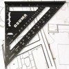 GSUMA 7 Inch Carpenter Square,Rafter Square,Aluminum Alloy Triangle Ruler,Layout Measuring