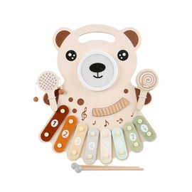 Milageto Wooden Xylophone Toy for Babies Educational Musical Instrument Set for Toddlers Ages 1-3