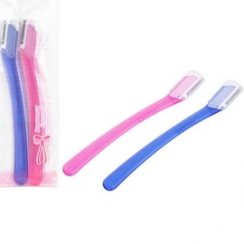 10-Count Beauty Straight Eyebrow Razors, 2-Piece Pouch Pack Razor