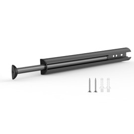 Valet Rod 14-Inch,Tenovel Closet Hanging Rod, Rust-Free Closet Hanging Clothes Hat Rack (Mounting Screws Included)-Gunmetal Gray