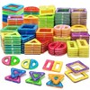 Magnetic Building Blocks Set, 18 Pieces, Colourful Geometric Shapes, Educational