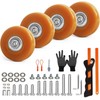 Luggage Wheels Replacement Kit 4PC Diameter 2in/50mm Thick 0.7in/18mm PU