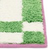 Francfranc Checkerboard Kitchen Mat, Medium, Green x Pink, Microfiber Material,