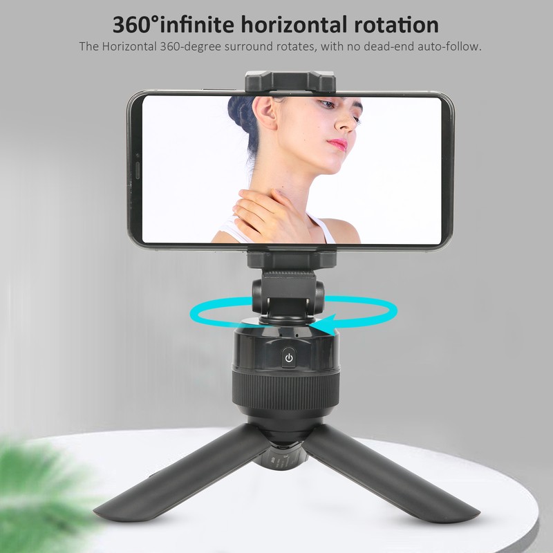 Smart Tripod Head 360° Rotation Automatic Face Recognition for Vlog