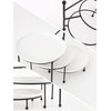 Kanwone 3 Tiered Serving Stand with White Porcelain Plates, Tiered