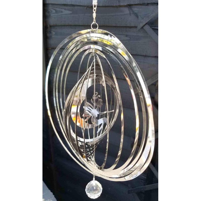 Stainless Steel Wind Spinner - 3D Mobile - Fairy Moon
