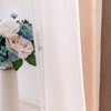 MIULEE Set of 2 Voile Curtains, Two-Tone Curtains with Eyelets,