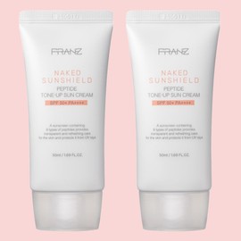 Franz Naked Sunshield Tone-up Sun Cream 50ml Hwasa Tone-up Moisturizing Sun Cream, 50ml, 2 units / 프란츠 네이키드 선쉴드 톤업 선크림 50ml 화사톤업 수분선크림, 50ml, 2개