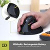 DeLUX Wireless Vertical Mouse, Small Silent Ergonomic Mouse with BT