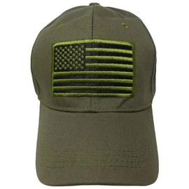 Trade Winds USA US U.S. America American Flag Olive Green Patch Border Patrol Cap Hat