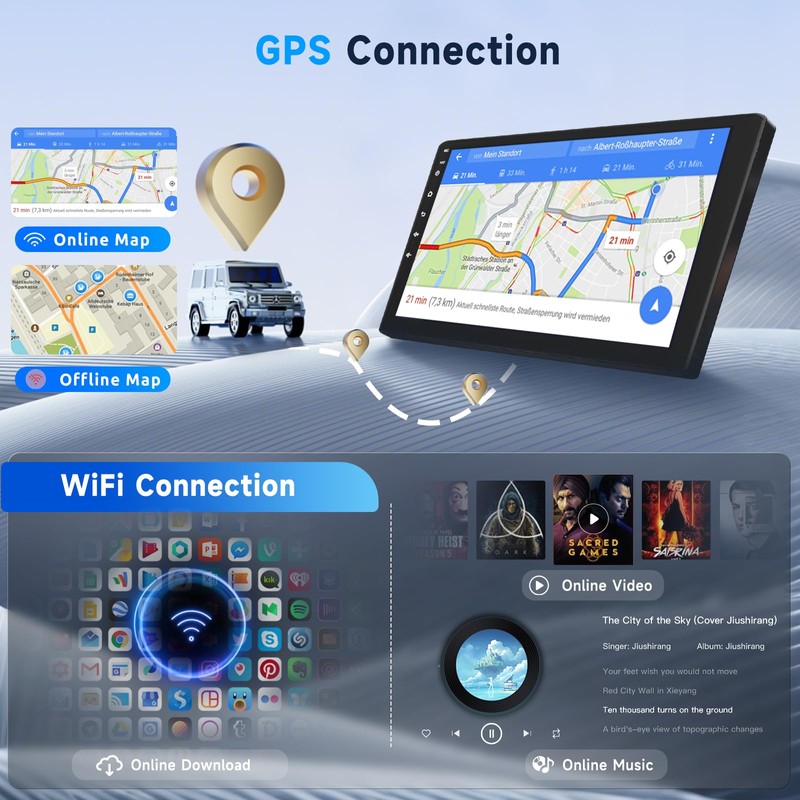 4G+64G with Qualcomm 8 Core Android 13 Car Stereo for