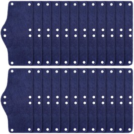 24 Pieces Hard Hat Sweatband, Cotton Helmet Sweatband Hard Hat Liner, Washable Sweat Band Reusable Safety Sweat Band Snap Hard Accessories (Dark Blue)