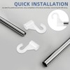ULTECHNOVO 6 pcs Wardrobe Rod Bracket Adjustable Closet Pole Holder
