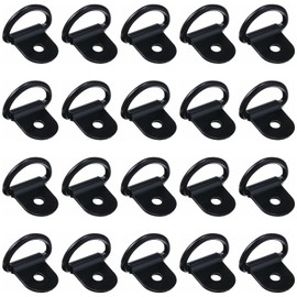YUTOU Pack of 20 D Construction Ring Lashing Eyelets Stainless Steel 36 x 25 mm D Ring Lashing Ring Ring D Belt Holder Foldable with Load 100 kg for Loads Securing in Cars, Kayaks and Trailers