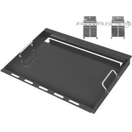 Full Size Griddle Insert for Weber Genesis 300 Series Gas Grills, 7524 Flat Top Grill Griddle Insert with Handles for Weber Genesis E310 E320 S330 EP310 EP320 EP330 CEP-310 Series, Carbon Steel