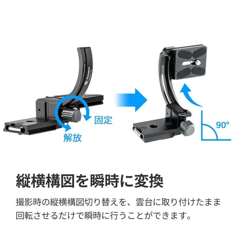 Fotopro X-Rotator75 GY 373162 Vertical and Horizontal Conversion Plate