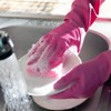 Myungjin (2 Pairs Reusable Waterproof Household Dishwashing Non-Slip Cleaning Latex