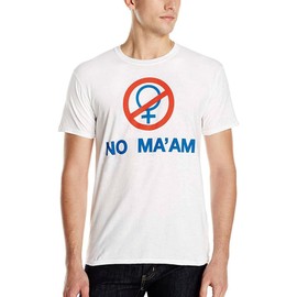 Married with Children Men's Married With Children No Ma'am Graphic T-Shirt, White, XX-Large