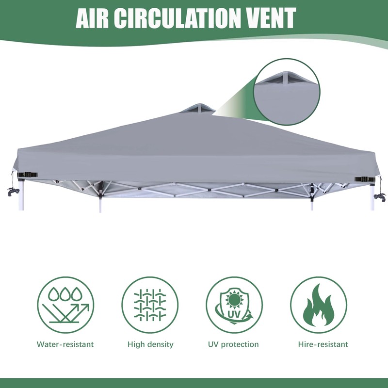 SCOCANOPY Replacement Top with Air Vent and Buckle for 12x12