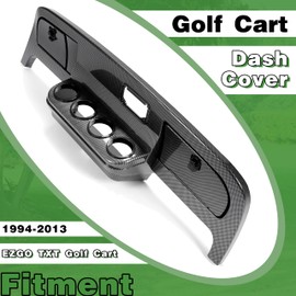 Kojem Golf Cart Dash Assembly Compatible with 1994-2013 EZGO TXT Golf Cart Dashboard Dash Kit Carbon Fiber Printing (w/Hardware and Keys)
