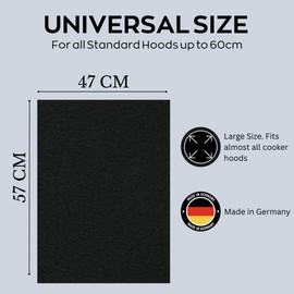 Shoxfords Carbon Filter Extractor Fan - Carbon Charcoal Filters for Cooker Hood - 47 x 57cm Universal Size for All Cooker Hoods - Flame Resistant - Anti Odour Cut to Fit - High Absorption Power.
