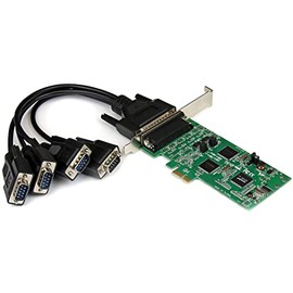 StarTech.com 4 Port PCI Express PCIe Serial Combo Card with Breakout Cable - 2 x RS232 2 x RS422 / RS485 - Dual Profile (PEX4S232485)