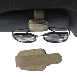 Tyona Car Visor Sunglass Holder, Magnetic Sunglass Storage Clip, 1 Pack Beige Suitable for Car/RV, Truck Visor (1 PCS Beige)