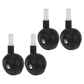 Angoily 4pcs Walker Wheels Replacement, Baby Stroller Accessories, Quiet Swivel Plastic Casters for Pushchairs, Cribs, and Walkers, Easy Install, Black