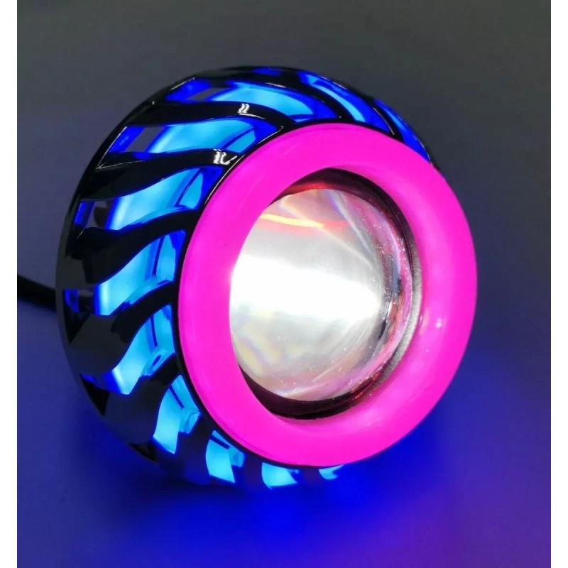 BOSSCO Lupa Led Faro Ojo De Angel Y Demonio Motos