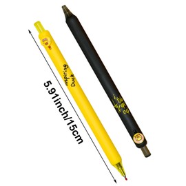 Maydahui 8PCS Cute Little Yellow Duck Button Pens Cartoon Duck Pens Retractable Animal Click Pen Black Ink for Student Teacher School Office Supplies Goodie Bags Birthday Gift