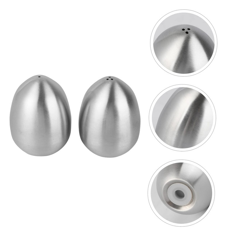 LABRIMP 2pcs Shaped Stainless Steel Condiment Bottles and Design for