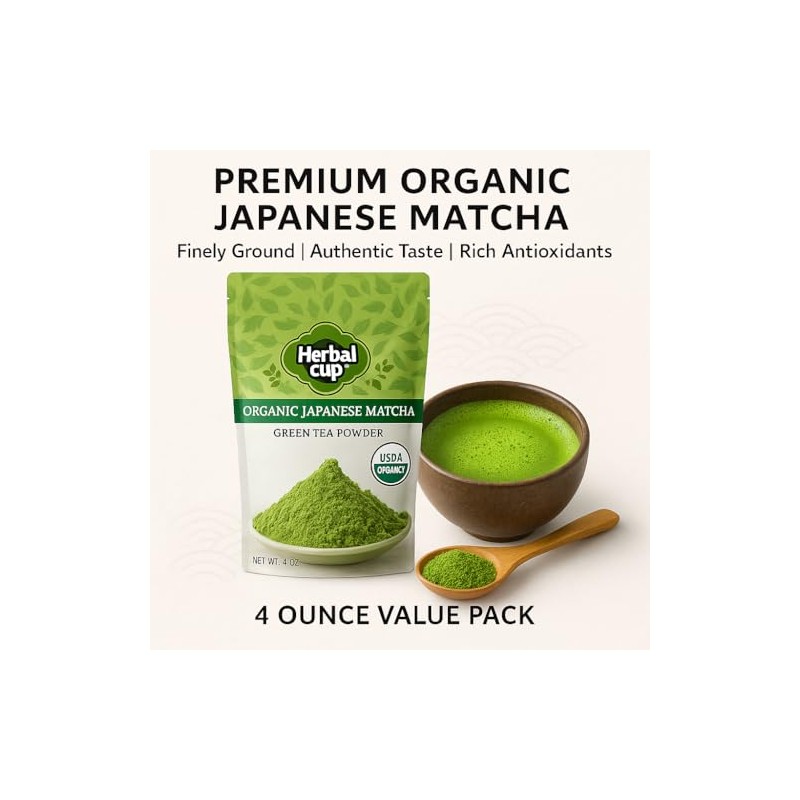 Herbal Cup Té Matcha japonés orgánico (té verde matcha, 113