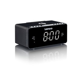Lenco 550 Black Stereo Clock Radio with 1.2 (1.2 Inch) LED Screen Black