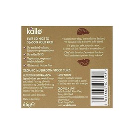 Kallo Organic Mushroom Stock Cubes 66g