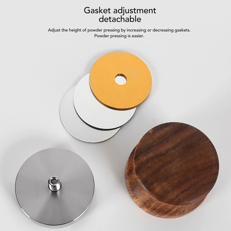Coffee Distributor Stainless Steel Rosewood Coffee Tamper Leveler for Coffee