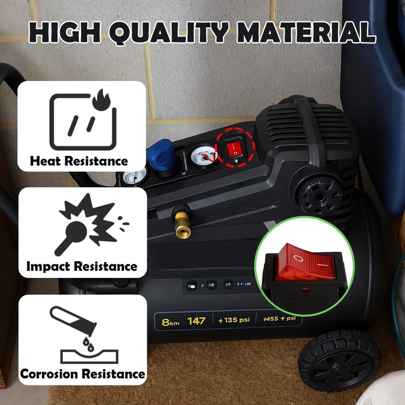 15A/30A 250V Air Compressor Switch 4-pin 2-Position with Light,Compatible with