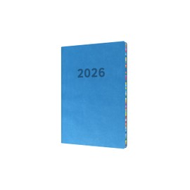 Collins - Edge Rainbow - 2026 12 Month Calendar Year Planner, Week-To-View Diary, A5 Soft Cover - Blue (ED153.U57-26)
