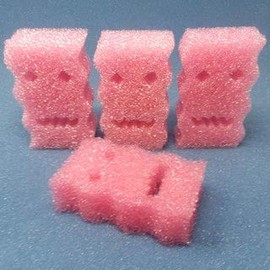 Instant Erase® Monster Scrubby Sponges (30 Pack) - Stronger & Larger Than & Rinses Clean! Soft in Hot Water & Hard in Cold Water! Amazing Sponges Will Not Scratch Any Surface! Made in USA!