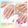 PEACECOLOR 50Pcs Poly Nail Gel Kit with U V Light