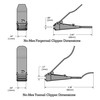 No-Mes Fingernail and Toenail Clipper Gift Set, Catches Clippings, Built-in