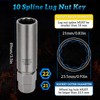 Thinkpro 10 Spline Lug Nut Socket,Replacement for TA23-21/22 10 Spline