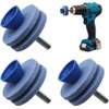 4Pcs, Blue,Lawnmower Dull Blade Sharpener, Upgrade Double Layer Lawn Mower