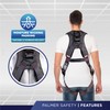 ATERET Fall Protection 5pt Safety Harness, 1D-Ring, Quick-Connect Buckle, Grommet