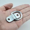 Jamiikury 4Pcs D-Ring Tie Down Anchors, 1/4 Inch Silver Tie