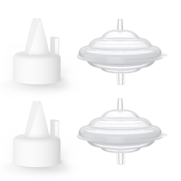 Paruu - Piezas de bomba compatibles con Spectra S1/S2/9 Plus, accesorios no originales, los reemplazos incluyen válvula y protector de reflujo (pico de pato incluido), 2 juegos