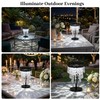 Solar Crystal Table Lamps,Solar Table Lamp Outdoor,Moroccan Metal Tabletop Decorative,Waterproof