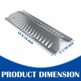 SafBbcue Heat Plate Shield for Master Forge Grill Parts 30030MSF Huntington Grill Replacement Parts 24025HNT 30030HNT 30040HNT 6301-14 6301-24, Stainless Steel