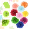 sourcing map 15Pcs Paper Pom Poms, 10, 12, 14 Inch