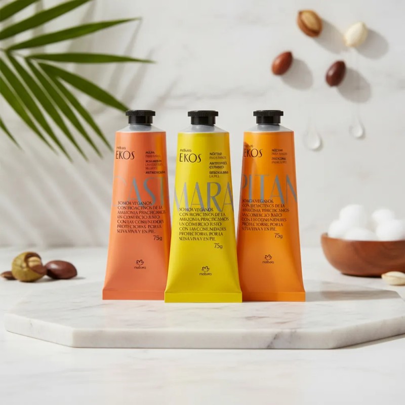 Crema Manos Ekos Pitanga+castaña+maracuyá Kit 3 Pza 75 Gr Maracuyá