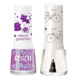 Renova Esmaltes para Uñas Mini duo Andromeda y Brillo cada uno 7.7ml                                                                                  